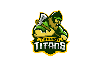design unique custom lumberjack team logo