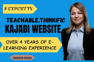 teachable, thinkific website, thinkific website design