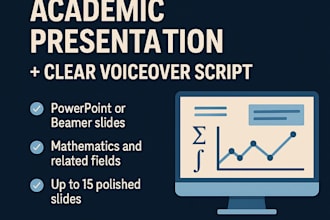 give you an academic presentation and voiceover script