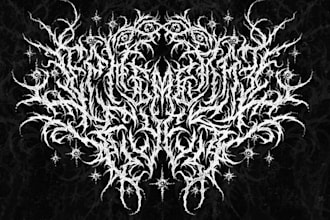 make a black metal and death metal logo