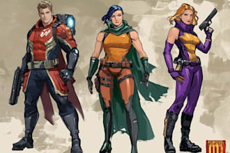 create comic characters design based on your concept