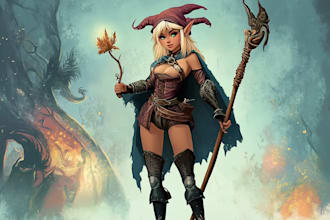 draw fantasy character illustration