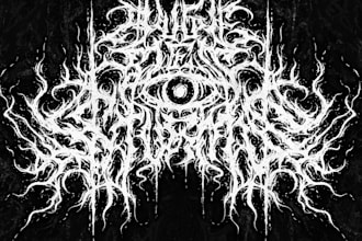create death, black metal, grindcore, hardcore band logo