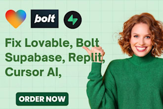 develop and fix lovable bolt supabase replit cursor ai web app or saas mvp v0
