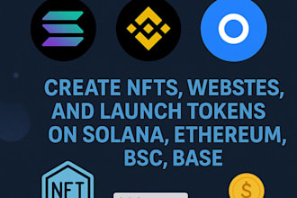 build, pumpswap, raydium bots, create nfts, websites, ethereum, bsc, and base