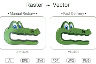 fix, recolor, redraw and vectorize your logo or image quickly