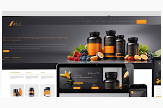 design nutraceutical website supplement shopify store peptide store sarms store