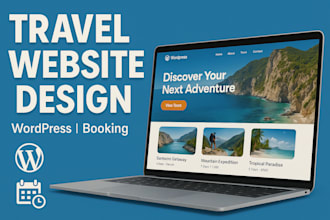 create a professional wordpress travel agency website with booking integration