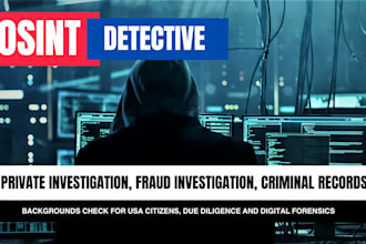 be your private investigator background check osint detective on criminal record