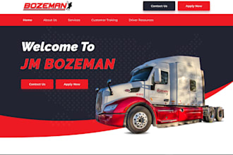 design trucking website, logistics, freight, dispatch,  cargo, transport website