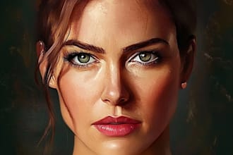 realistic digital oil painting from your photo