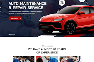 design car detailing website car wash website auto  detailing onwordpress or wix