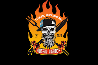 design unique authentic bbq style logo