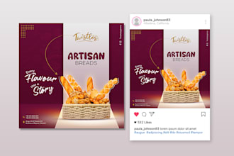 design food post, flyer, banner, brochure, restaurant menu and poster design
