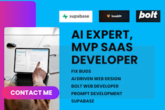 build a lovable website, web app, or bubble app chatbot bolt ai website