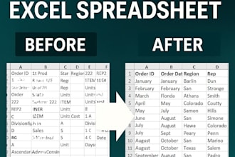 clean and format excel data fast within a day