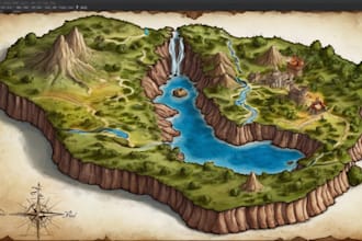 draw your book or fantasy map in photoshop