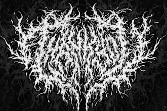 design death metal logo, slamming,gore grind,black metal