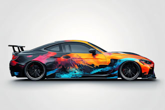 do amazing car wrap design or vehicle signage