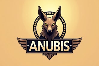 do anubis of egyptian god mascot logo design