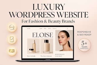 design a luxury wordpress website for fashion or beauty brands