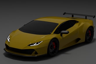 create realistic 3d car model from ai generated image