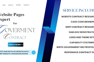 design government contract business website capability statement cage code 501c3