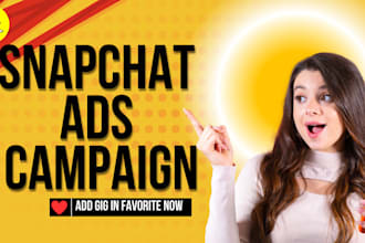 be your snapchat ads manager, run and manage your snapchat ads campaign