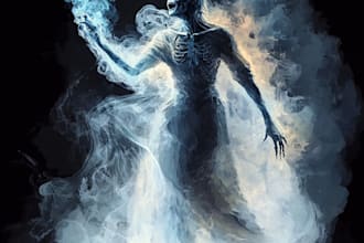 made fantasy horror character art depending on your concept