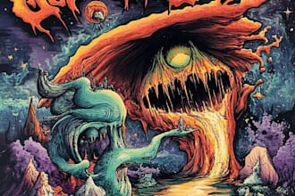 do amazing art of stoner psychedelic weed and friendship portrait