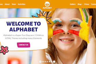 design daycare website, childcare website, preschool website, nursery website