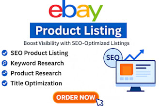 do ebay product listing, ebay SEO listing, ebay lister