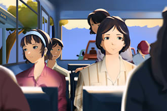 draw anime style like webtoon or manga