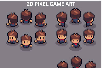 2d pixel game art 2d pixel character animation 2d sprite sheet 2d pixel game art