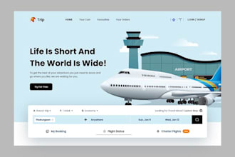 build airport information website, flight bookings website, air travel website