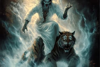 create a fantasy horror character art or dark art