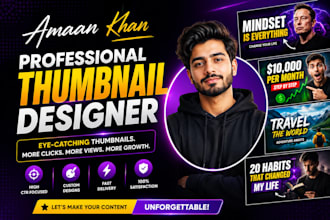 design high CTR youtube thumbnail design in 2 hours