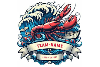 design crawfish lobster seafood bistro restaurant mascot logo for your business