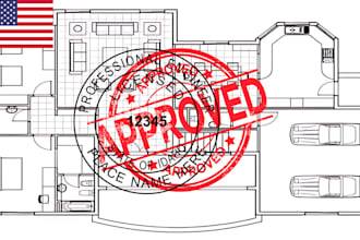 do 2d 3d architecture, structural and mep drawings set for city permits stamp