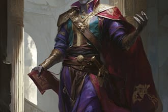 make dnd character art and fantasy character