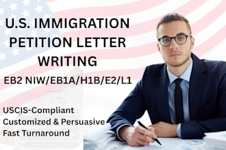 write a compelling eb2 niw or eb1 petition and cover letter for  your green card