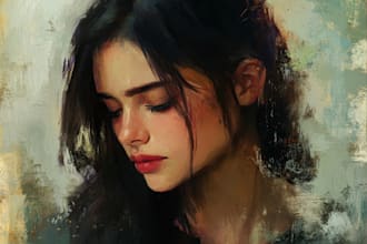 draw your picture like a digital oil painting portrait gift