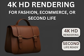 model realistic 3d backpacks handbags with 4k renders for fashion or second life