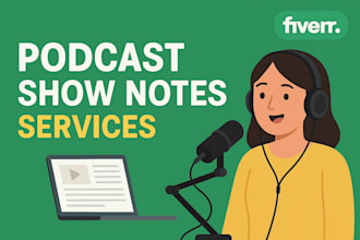 create your notes for your podcast show