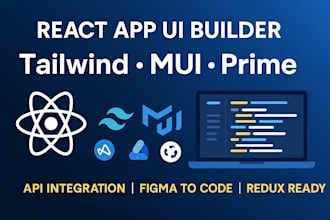 convert figma to react js with tailwind css or material UI