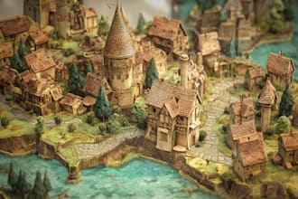 make realistic 2d environment concepts, or animations