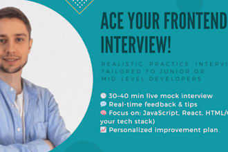 conduct a mock frontend interview with feedback and coaching