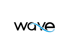 do beautiful water wave logo design with copyright