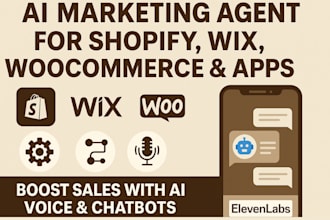 build ai marketing agent for shopify wix ecommerce restaurant app delivery app