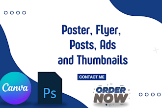 design social media posts, banners, thumbnails as a canva expert